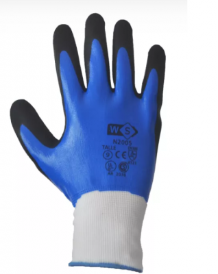 Guante de Poliester G10 bañado en nitrilo WS